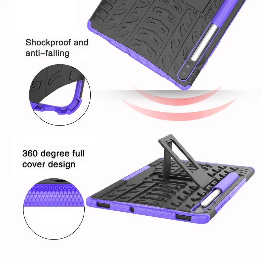 For Samsung Galaxy Tab S6 10.5 2019 SM-T865 SM-T860 Tablet Case With stand Rugged Hybrid Case Cover 1031#C