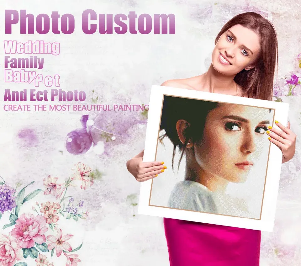 Pinturas de diamantes 5d personalizadas, foto de San Valentín, familia, bebé, punto de cruz completo, regalo de decoración para sala de estar