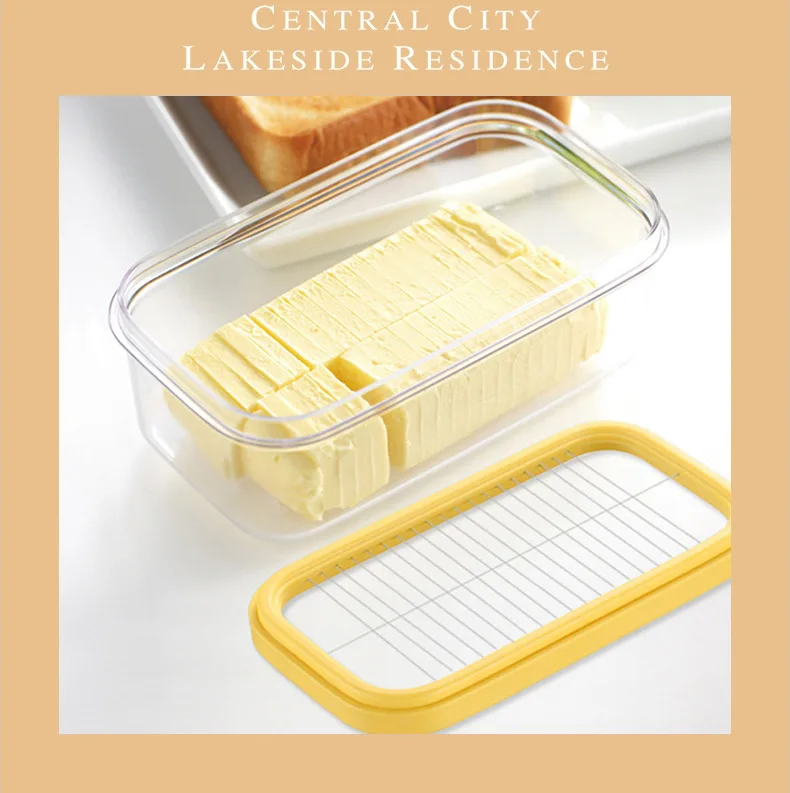 Plastic Butter Dish With Lid Butter Keeper Container Storage