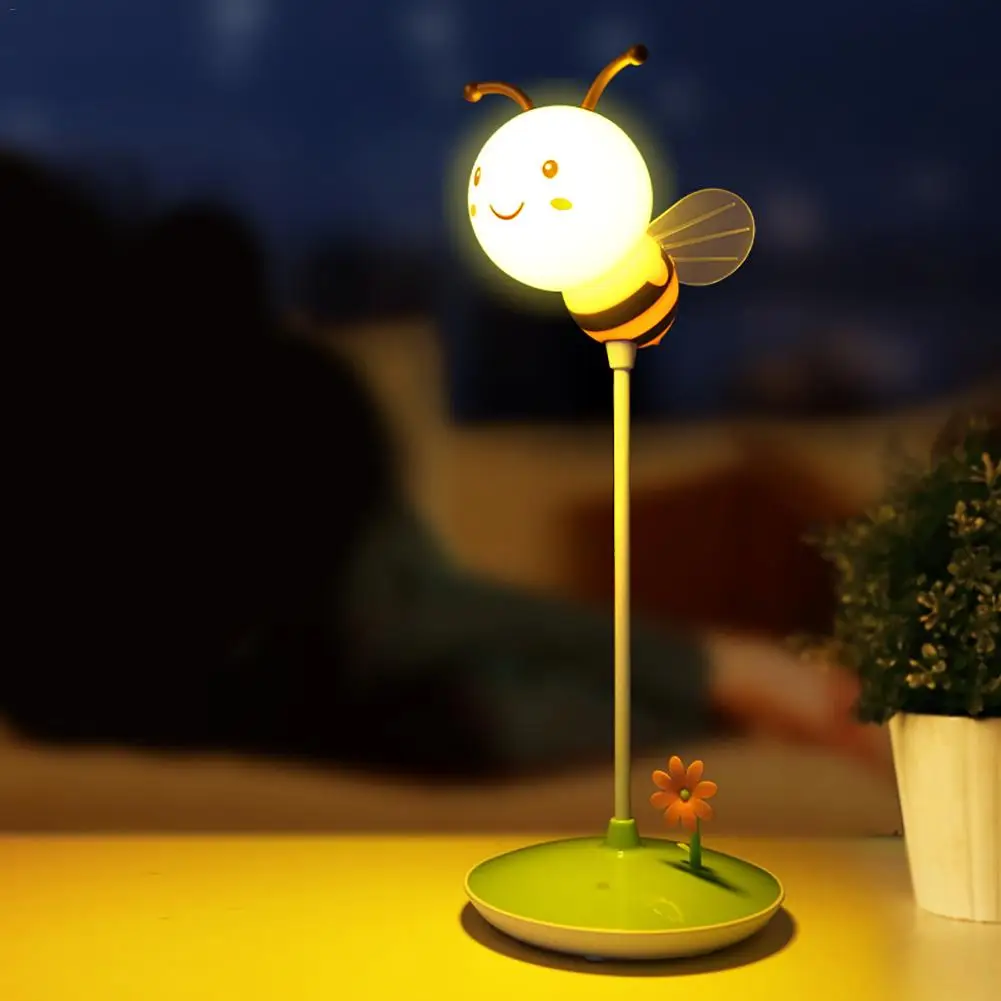 High Quality Novel USB Charging Tap Control Lighting Adjustment Dimming Children Bedside Lamp Led Bee Cartoon Bee Lamp High Quality Novel USB Charging Tap Control Lighting Adjustment Dimming Children Bedside Lamp Led Bee Cartoon Bee Lamp