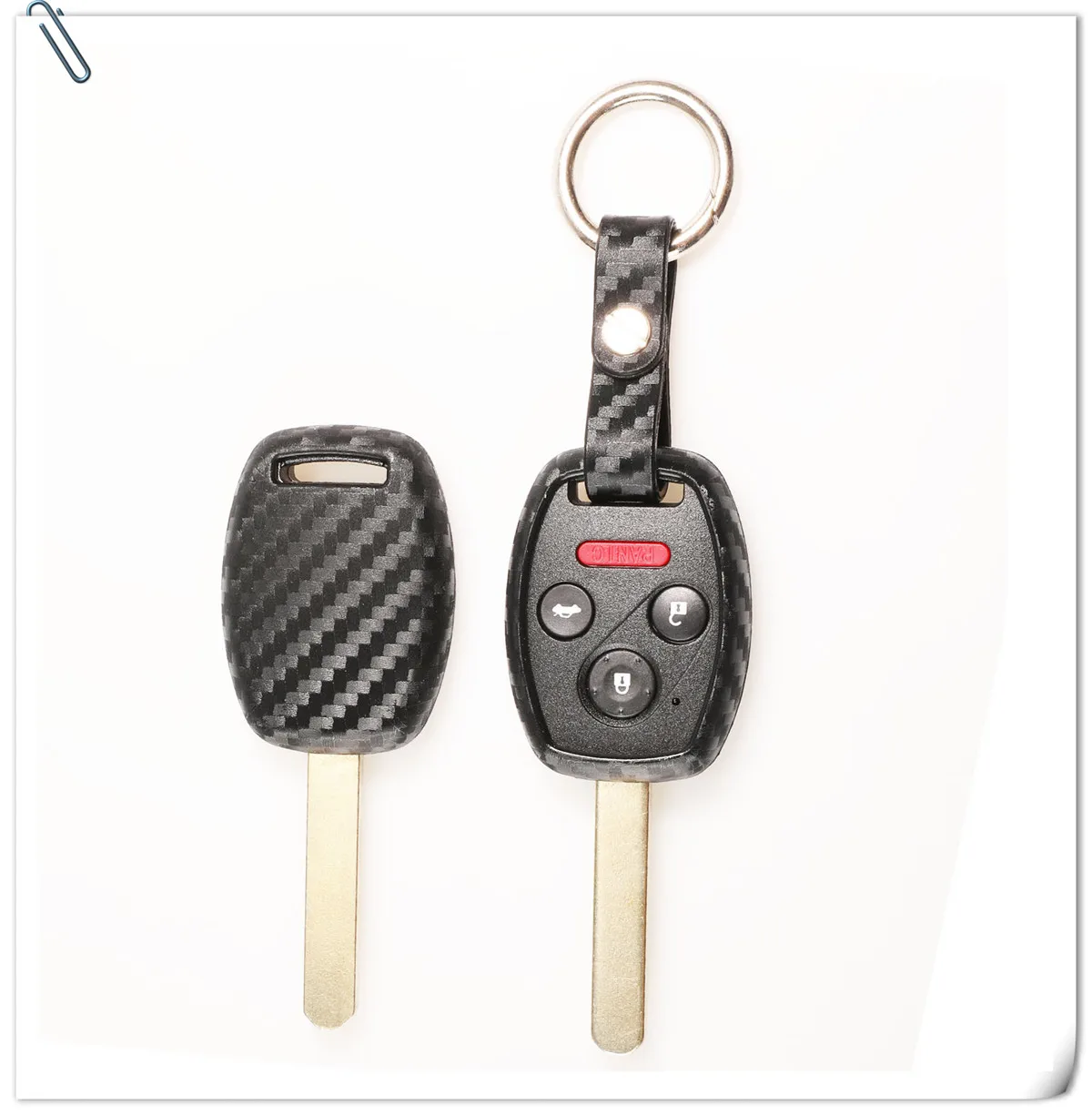 Keyforkess portachiavi con telecomando per auto in Silicone in fibra di carbonio per HONDA Accord Civic CRV Pilot Fit 2 3 4 Button key Cover Holder 12 Keyforkess portachiavi con telecomando per auto in Silicone in fibra di carbonio per HONDA Accord Civic CRV Pilot Fit 2 3 4 Button key Cover Holder - Hb1dfbe698bce44259171c448bf1d8fd6P