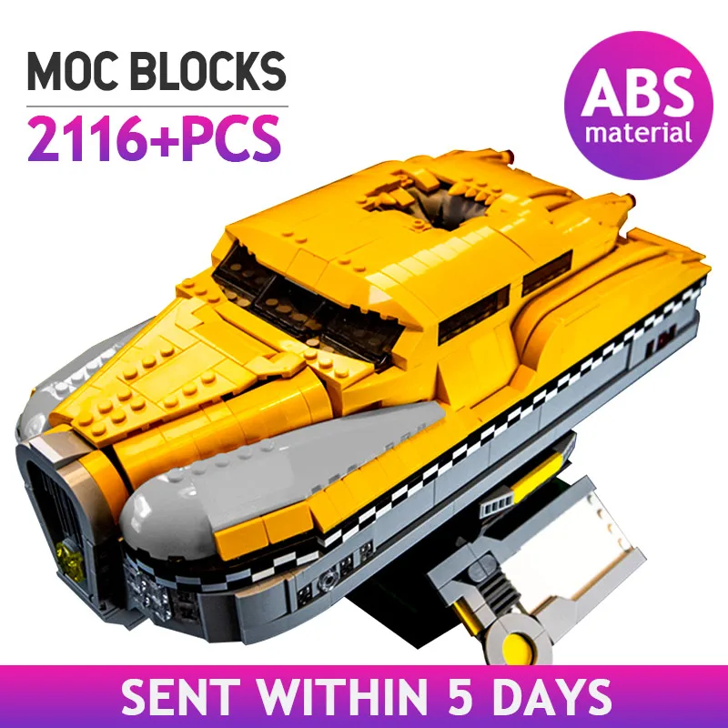 Классическая научная фантастика MOC модель летающего такси 5-го элемента