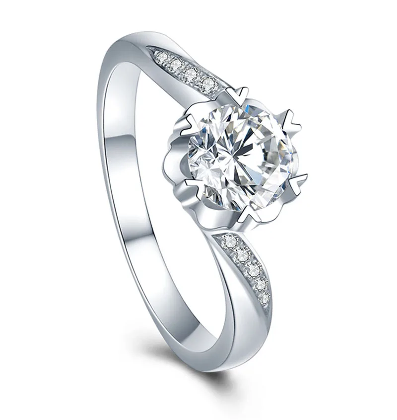 18K 750Au Золотое кольцо Moissanite бриллиантовое кольцо обручальное кольцо D Цвет VVS с национальным сертификатом