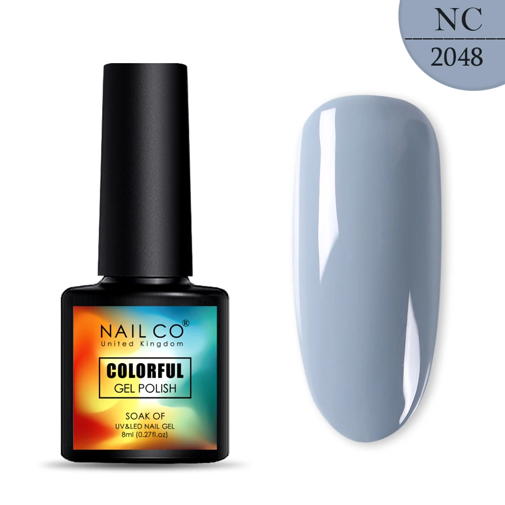 NAILCO, 8 мл, 130 цветов, Гель-лак для ногтей Lucky color, Гель-лак для ногтей, дизайн ногтей, Гель-лак Esmalte Nails Lak Hybrid Soak Off - Цвет: 2048