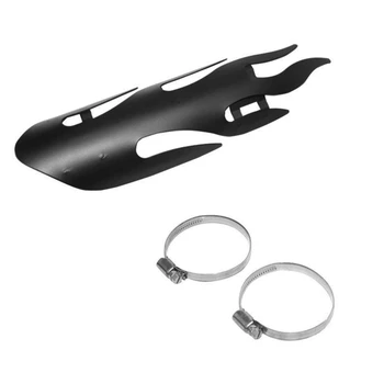 

Retro modified exhaust pipe flame insulation cover for motorcycle with adjustable clip for Honda Yamaha Kawasaki