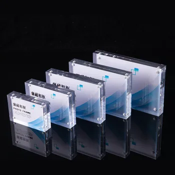 

1pcs Clear Acrylic Photo Frame Magnetic Picture Photo Poster Display Frame Table Sign Price Tag Label Paper Promotion DIY