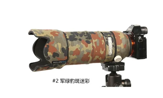 Линзы rolanpro камуфляжное пальто дождевик для sony FE 70-200 мм f/2,8 GM OSS объектив защитный чехол для sony SLR объектив камеры - Цвет: Number 2 colour