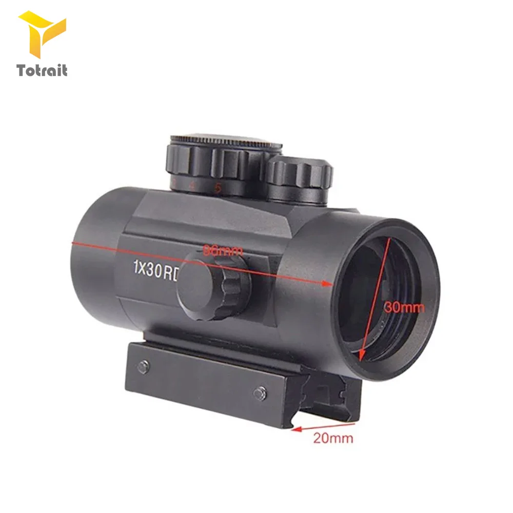 TOtrait охотничья красная точка SightRiflescope 1X30RD оптика голографическая рефлекторная сетка для тактического охотничьего прицела коллиматорные прицелы