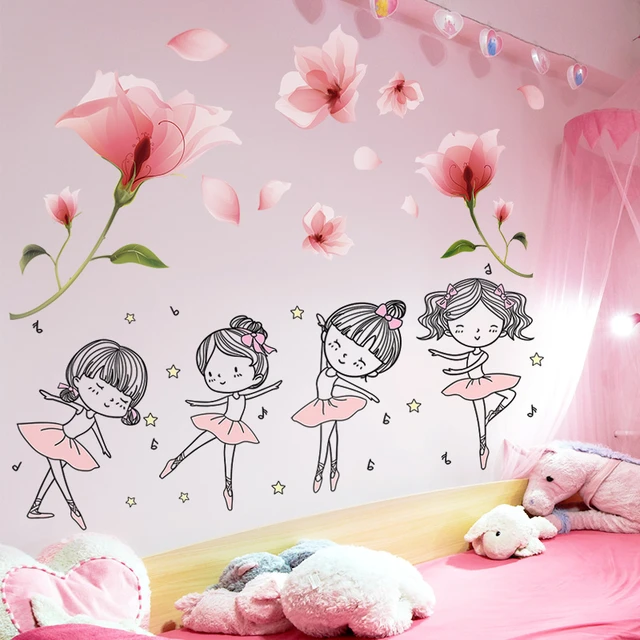 Sticker mural fleurs des enfants