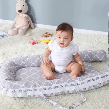 

Portable Baby Nest Bed for Boys Girls Washable Travel Bed Infant Cotton Cradle Crib Baby Bassinet Newborn Bed Dropshipping