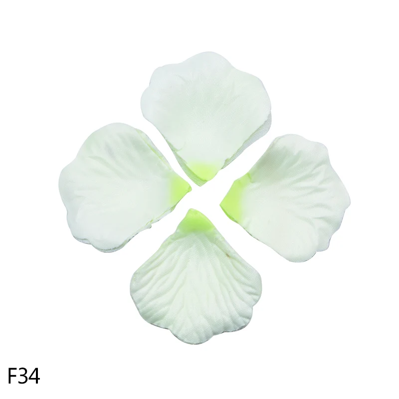 F34 500/1000pcs 5*4.5CM Romantic Artificial Flowers Colored Silk Rose Petal Fake Rose Flower For Wedding Marriage Room Decor Supplie - Цвет: F34