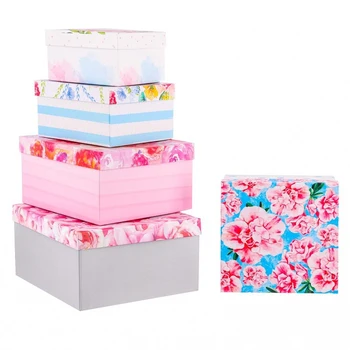 

A set of 5 in 1 gift boxes “Bright”, 22 × 22 × 12–14 × 14 × 8 cm