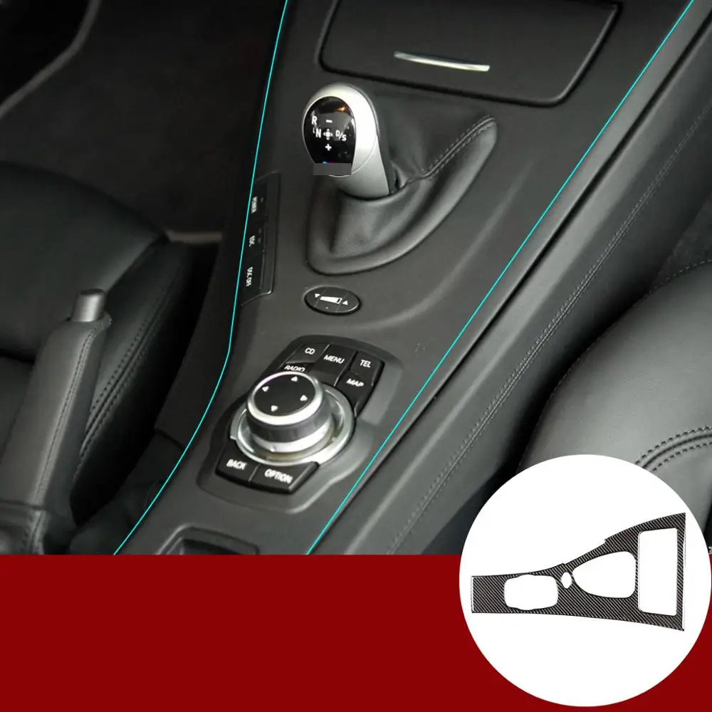 

auto Accessories For BMW M 3 2007-2013 Real Carbon Fiber 3D Sticker Center Console Gear Shift Frame Car Interior Accessories LHD