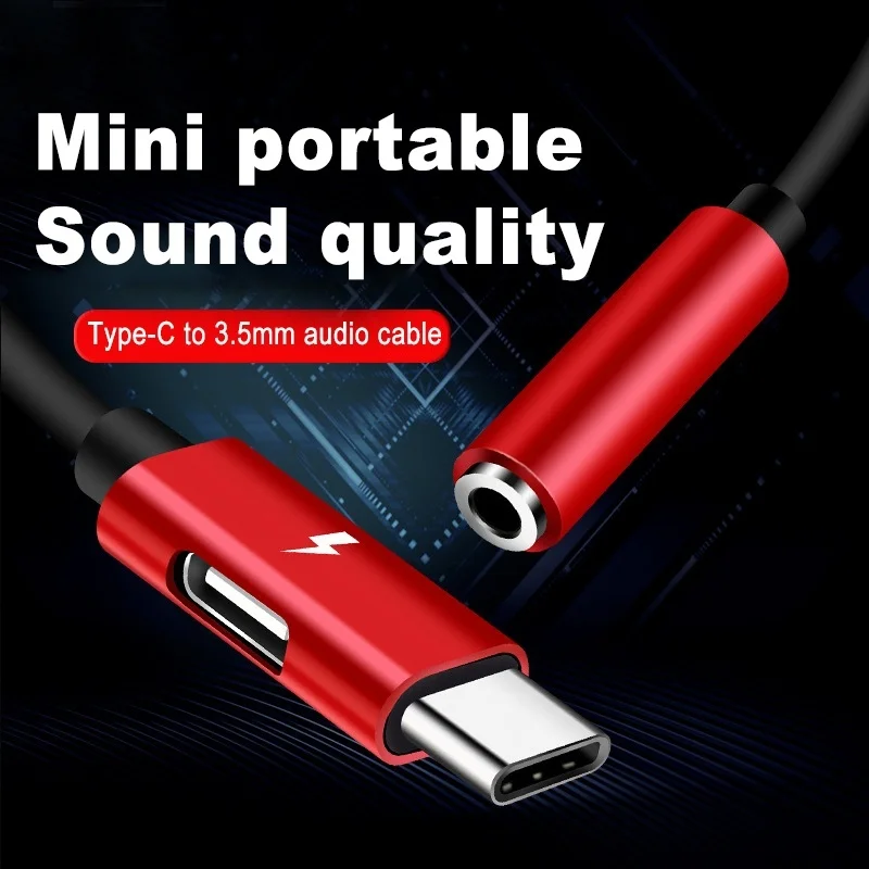 Адаптер TypeC до 3,5 мм AUX для samsung Note 10 A90 A80 2 в 1 адаптер для huawei Mate30 Mate20 P30 P20 Pro Adaptador Tipo C