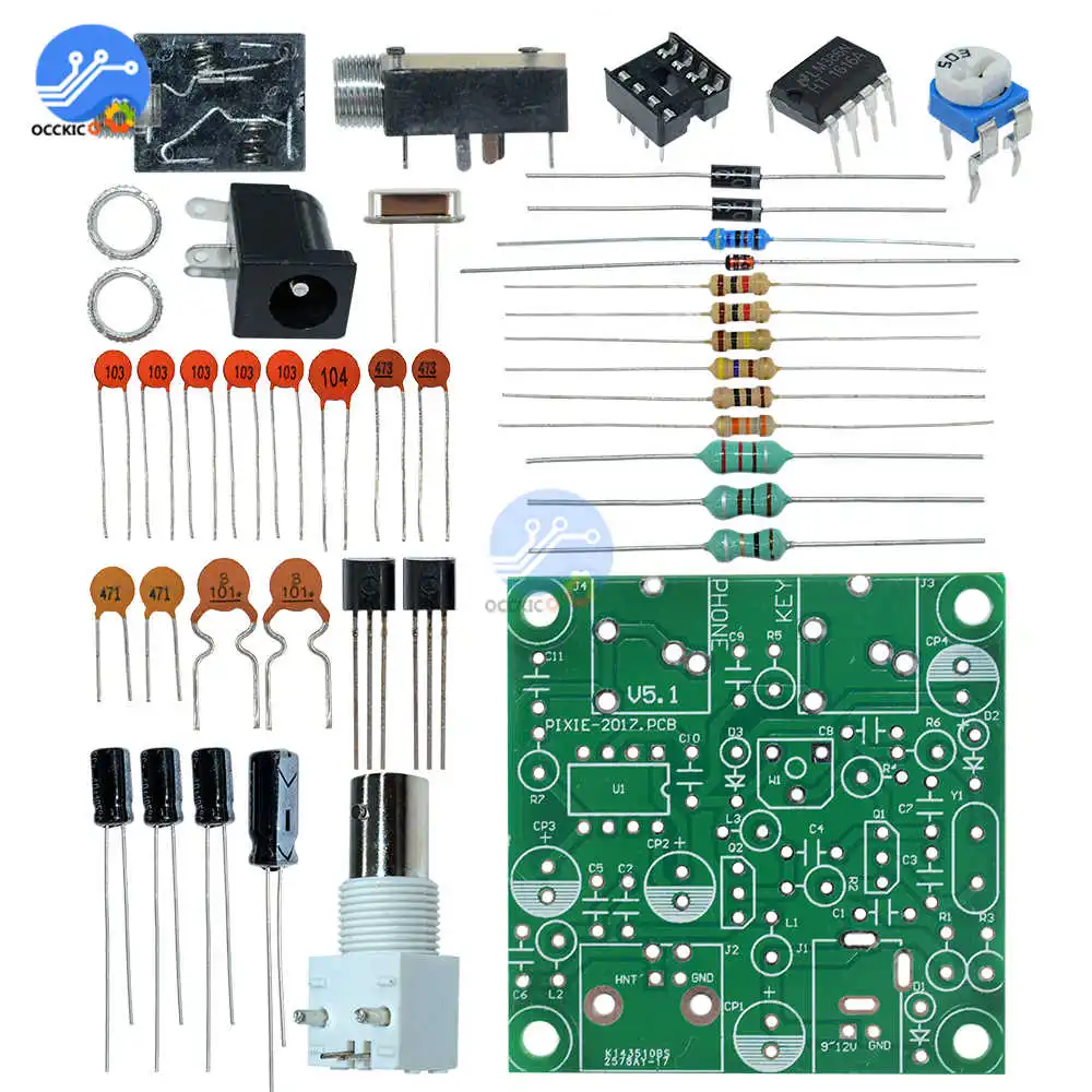 DIY радио 40 м CW коротковолновый передатчик QRP Pixie Kit приемник 7 023 026 МГц|receiver kit|receiver