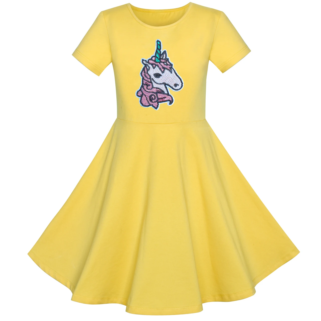 Sunny Fashion платья для девочек Сова мороженое Бабочка Цехин Каждый день Платье