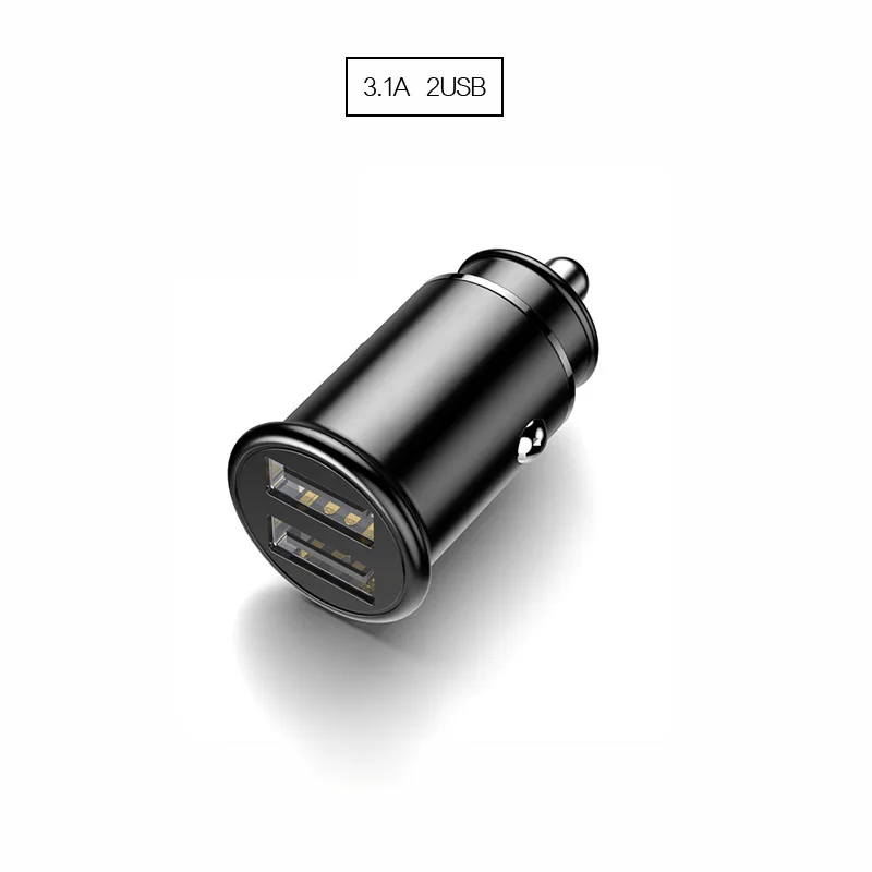 Voteer 3.1A двойное автомобильное usb-устройство для зарядки телефона 2 порта мини Быстрая зарядка мобильного телефона зарядный адаптер для iPhone 11 Pro XS MAX XR samsung - Тип штекера: D