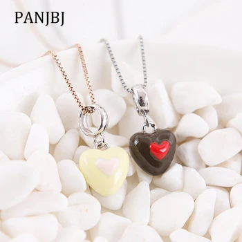 

New 100% 925 Sterling Silver Bead Charm Double Hearts Love Pendant Enamel Charms Beads Fit Pandora Bracelets DIY Women Jewelry
