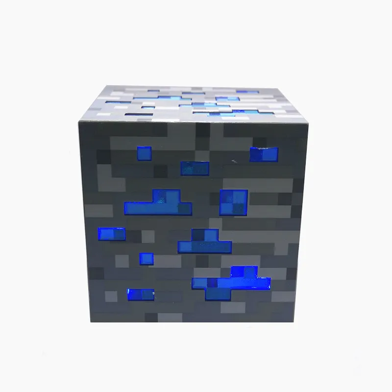 

Blue Minecraft Light Up Redstone Ore Square Toys Night light LED Figure Toys Light Up Diamond Ore Kids Gifts Toys