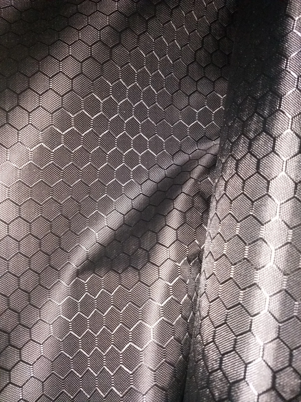 Textured Black Polyurethane Coated Nylon Fabric, For Garment