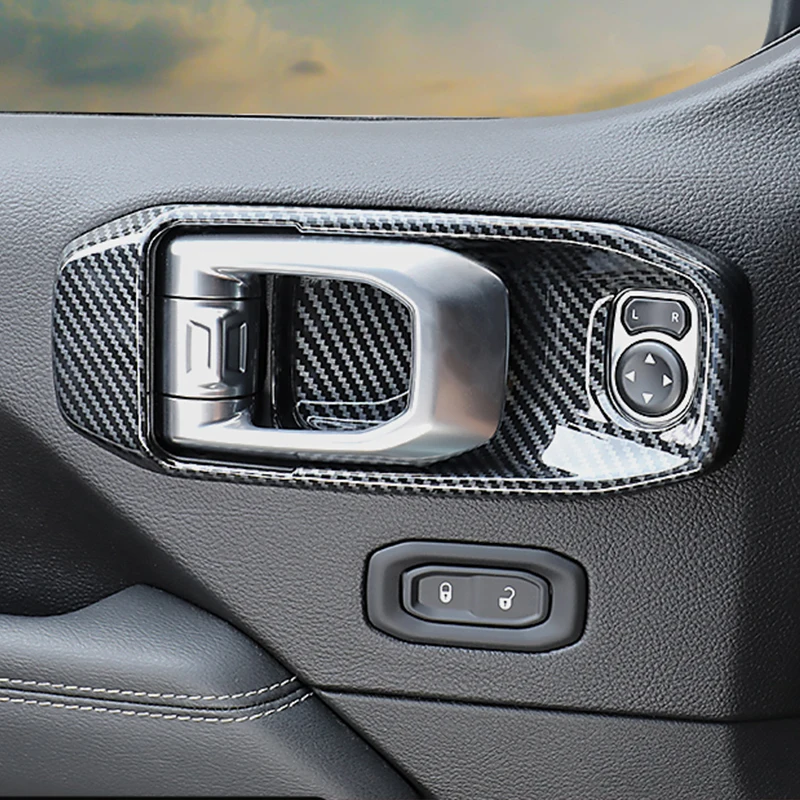 

Car Inner door Handle cup Decorative frame Door bowl protective shell For 2018-2021 JEEP Wrangler JL Interior Accessories
