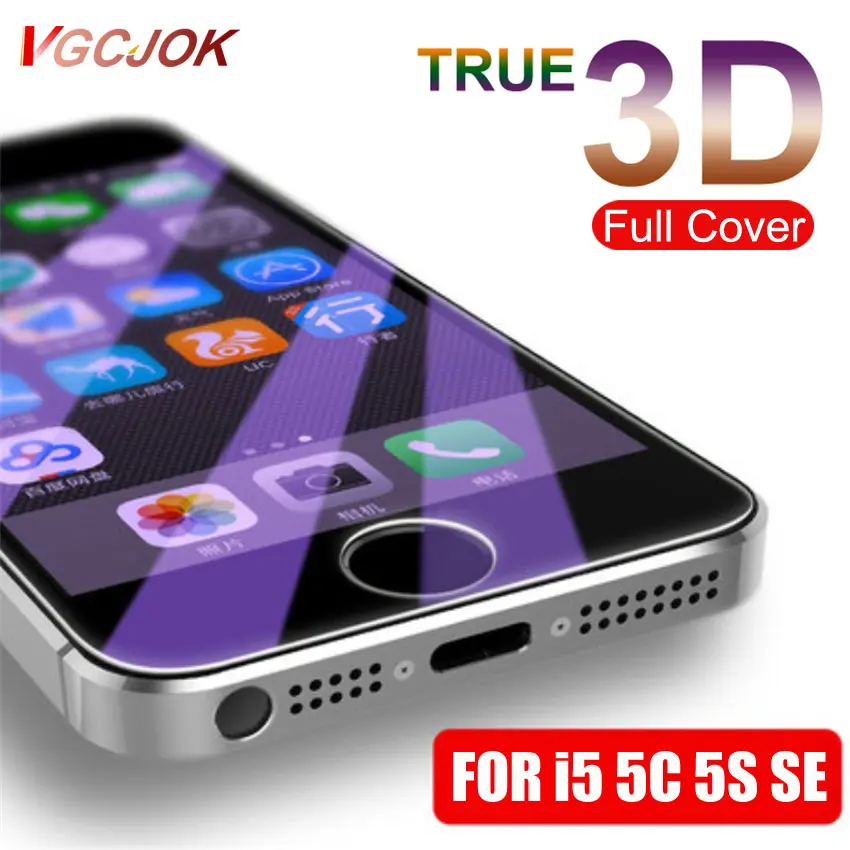 

9H Anti-Burst Protective Glass on For iPhone 5S SE 5C 5 Screen Protector Tempered Glass For iPhone 5S SE 5 4 4S Full Cover Glass