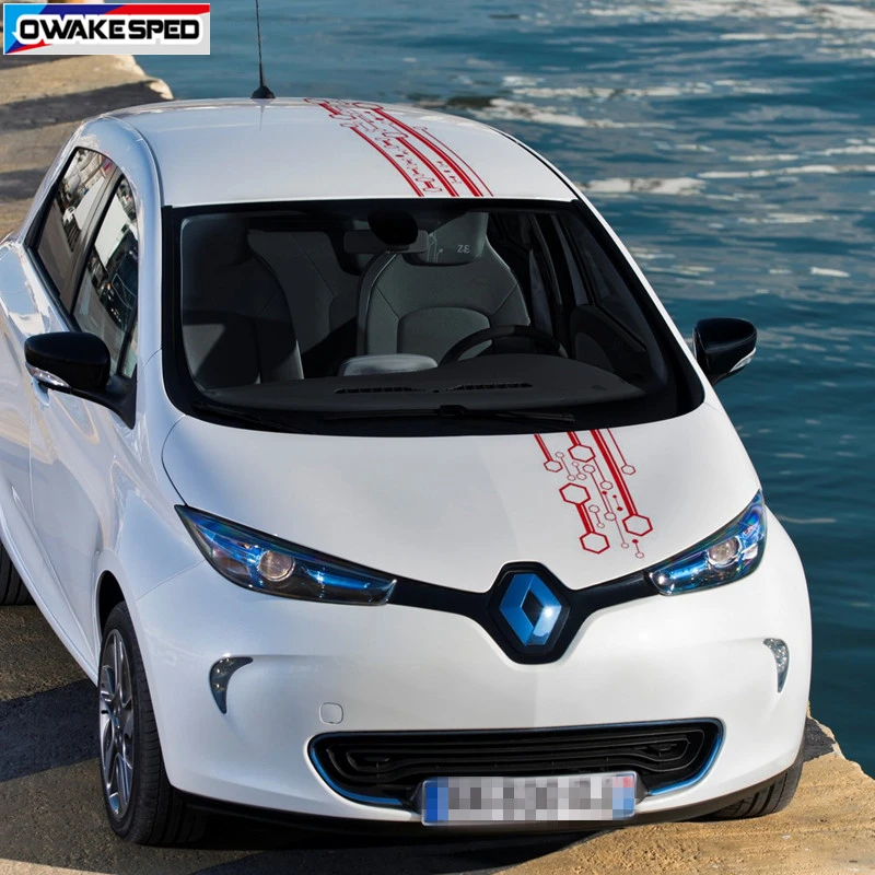 1 Sets Racing Sport Stripes For Renault Zoe Electricity Car Hood Roof Tail Sticker Rear Front Bumper Decor Vinyl Decals Car Stickers Aliexpress