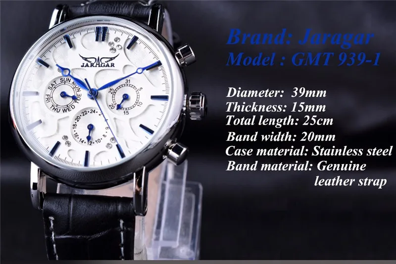 Новые роскошные модные горячие водонепроницаемые механические часы кожаный ремешок мужские модные повседневные автоматические механические наручные часы