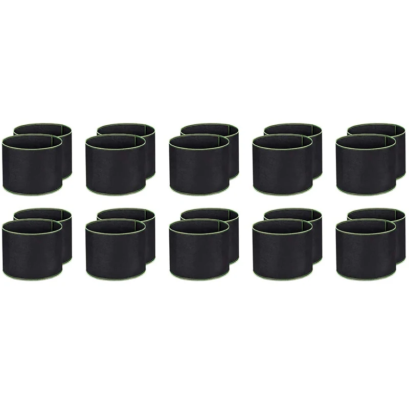 

20-Pack 5 Gallon Plant Grow Bags Heavy Duty Aeration Fabric Pots Thickened Nonwoven 1 Gallon Fabric Pots Plant Grow Bags with Ha