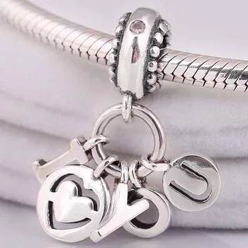 

Original Spell Out Your Love For The World I Love You Pendant Beads Fit 925 Sterling Silver Charm Bracelet Diy Jewelry