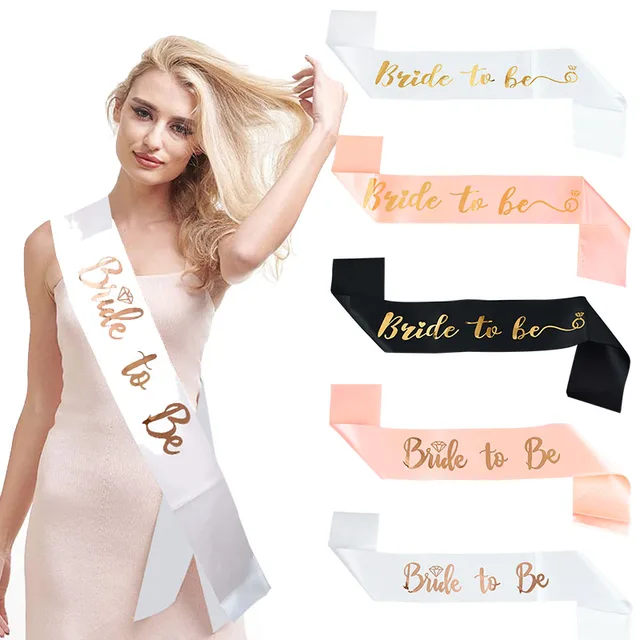 Bachelorette Sash 7pcs Bridal Sash Belt Just Married Sash Exquisite Props  No Pressure On Shoulders Wedding Supplies Party - AliExpress