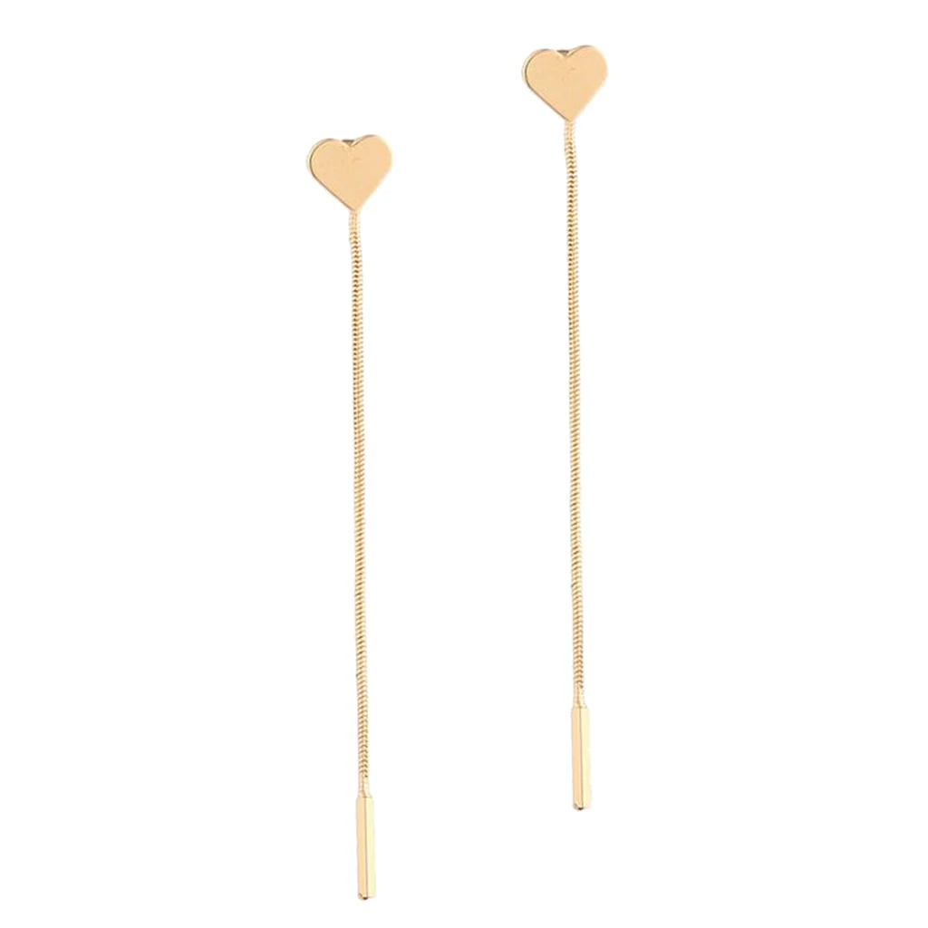 1 Pair Dangle Earring Sweet Ear Long Chain Tassel Threader Earring Summer Jewelry Women Threader Drop Earrings