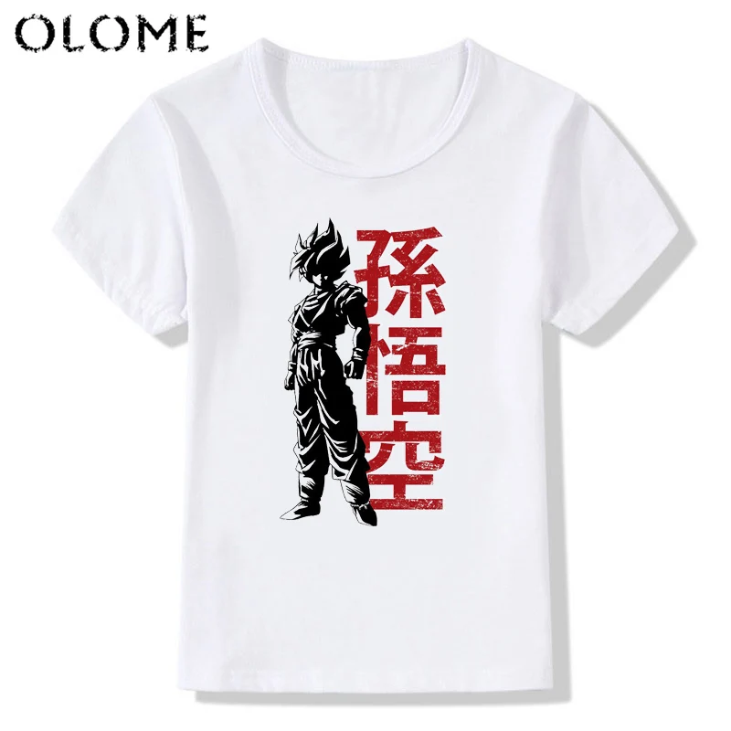 Dragon Ball футболка Дети Супер Саян Сын Goku vegeta аниме Харадзюку футболка брендовая одежда футболка для мальчиков и девочек, футболка с днем рождения, Топ - Цвет: lz882