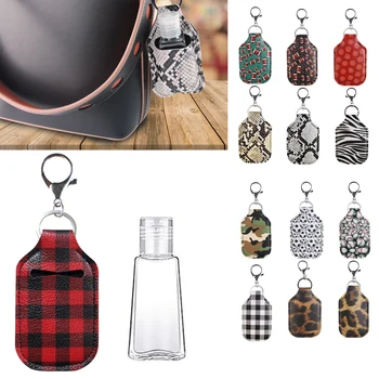 

30ml Outdoor Portable Hand Sanitizer Keychain Holder with Flip Top for Backpack with Key Ring