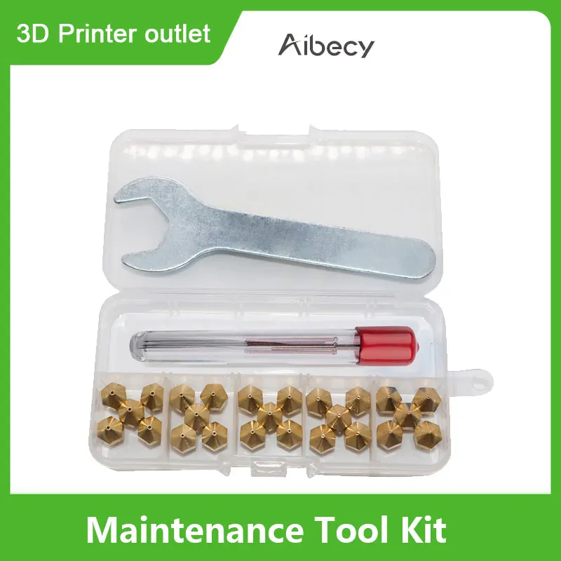 3D Printer Nozzles Maintenance Tool Kit MK10 M7 Thread Extruder Brass Nozzle 0.2/0.4/0.6/0.8/1.0mm Print Head with Cleaning | Компьютеры и