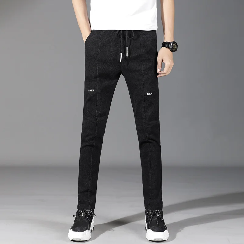 

Hot Sales New Style Trend Men Slim Fit Micro Elastic Casual Versatile Skinny Pants Teenager Fashion Casual Trousers 885