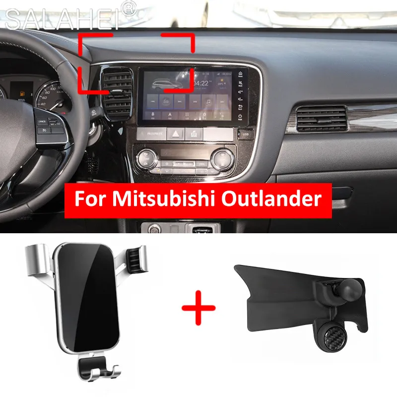 Car Mobile Phone Holder For Mitsubishi Outlander MK3 2013~2019 Telephone Stand Bracket Air Vent Accessories For iphone 2015 2016
