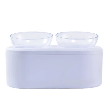 

Incline Cat Bowls Double Bowls Pet Food Water Bowls for Cats Dogs Feeders Pet Supplies with Storage Function Neck Protection Fun