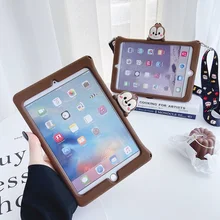 Чехол для IPad 10,2 дюймов, детский силиконовый чехол-подставка с изображением белки из мультфильма для iPad 7th Gen A2198 A2200, защитный чехол для планшета+ ручка