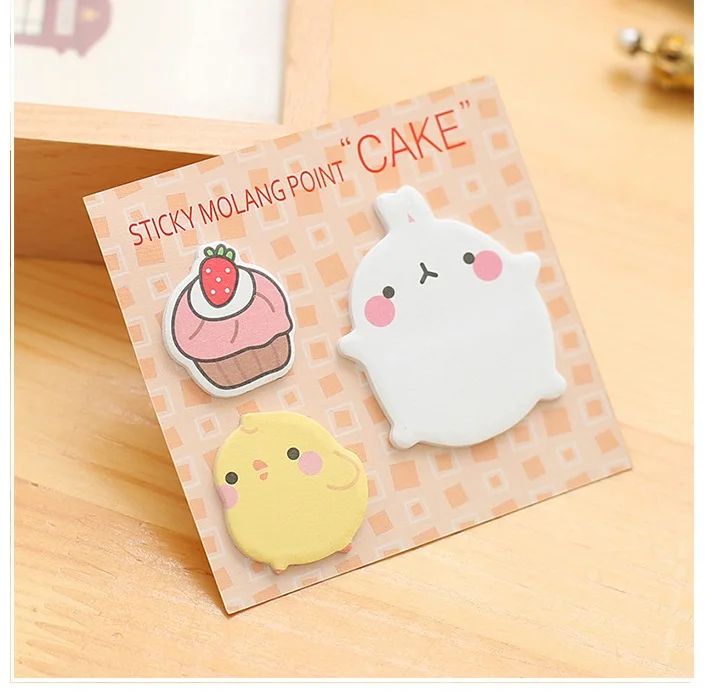 Cute Rabbit cartoon memo sticky notes cute decoration N sticky note paper pad Kawaii animal korea style - Цвет: 04