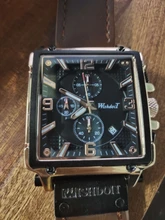 Reloj deportivo para hombre, cronógrafo de cuarzo, con Esfera Grande cuadrada de cuero, marca superior de lujo, a la moda, resistente al agua, nuevo, 2021