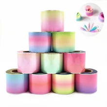 50 mt/satz Gradienten Nagel Folien für Nägel Candy Transfer Papier Candy Farbe Aufkleber Maniküre Set DIY Floral Nagel Dekorationen