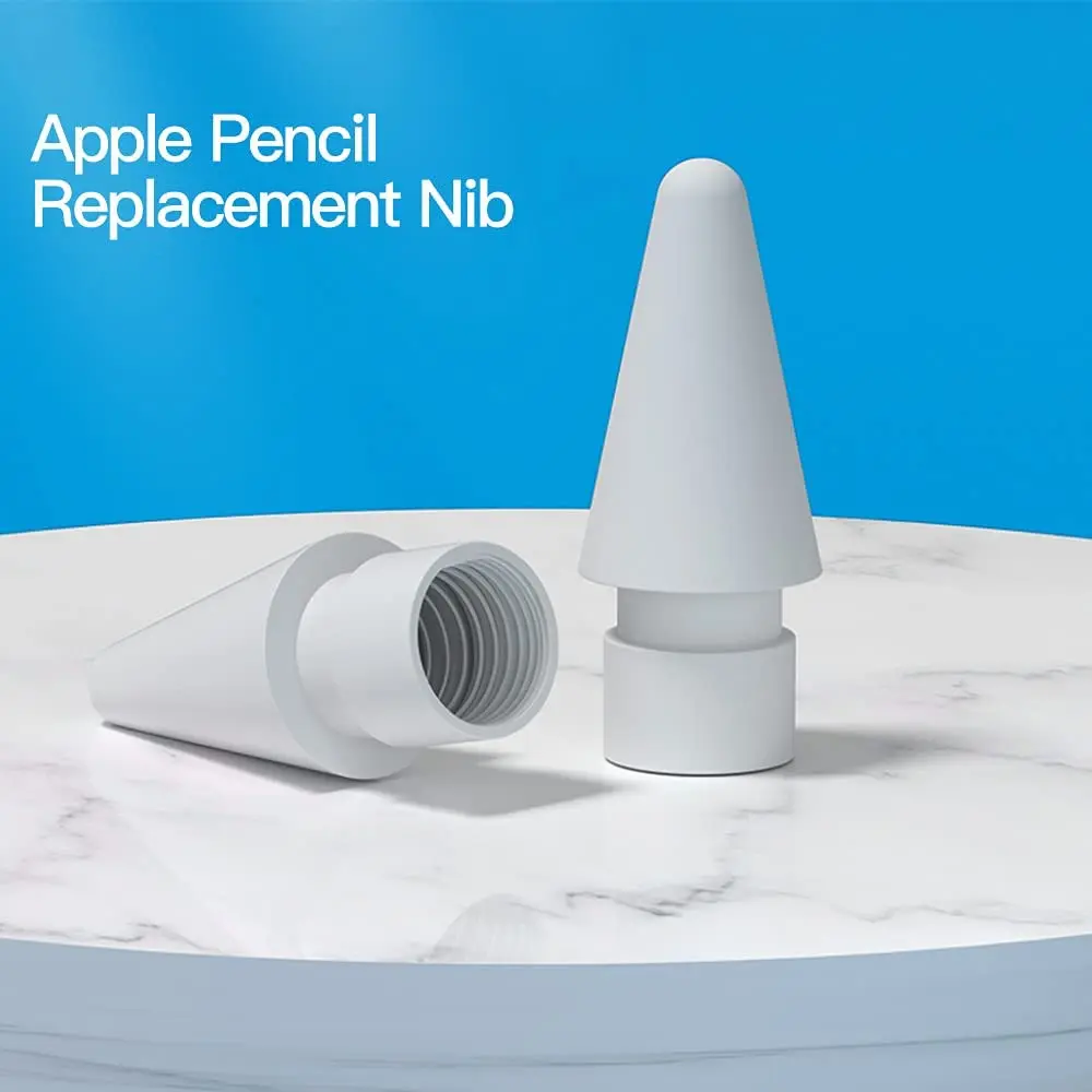 Replacement Tips Compatible For Apple Pencil 2 Gen iPad Pro Pencil - iPencil Nib for iPad Pencil 1 st/Pencil 2 Gen White 4 Pack