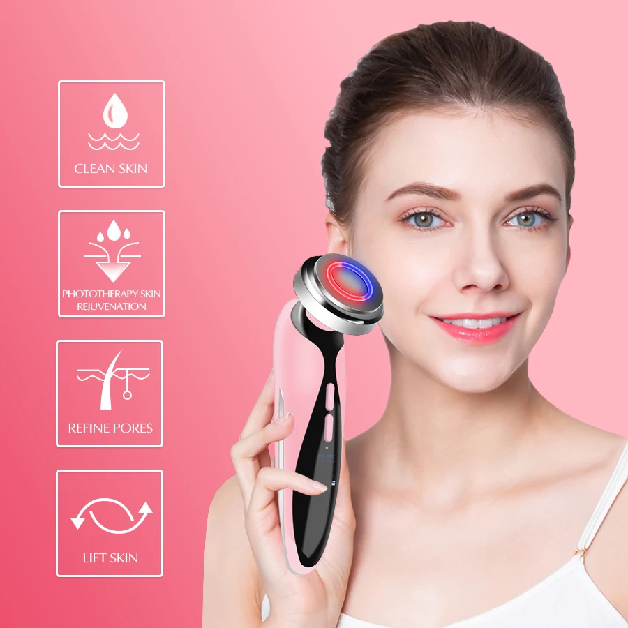 

4 In1 RF EMS Face Beauty Instrument Women Skin Care Beauty Device LED Photon Light Therapy Facial Care Tool Face Lifting Tighten