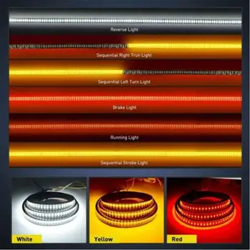 

60" Tailgate LED Strip Bar Truck Stop Brake Turn Signal Tail Light for Ford F150 X6HF