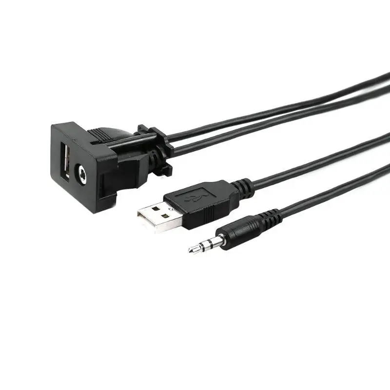 Автомобильный USB Порты и разъёмы Панель Авто Лодка 3,5 мм 1/8 AUX USB кабель-удлинитель адаптер для Toyota Camry Corolla Highlander RAV4 Левин Reiz Corolla