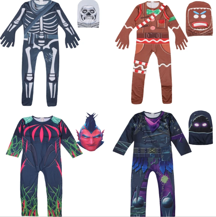 

Ghost Skull Skeleton Cosplay Costumes Boys Jumpsuit Party Halloween Costume kids Bodysuit Fancy Dress Children Halloween Props