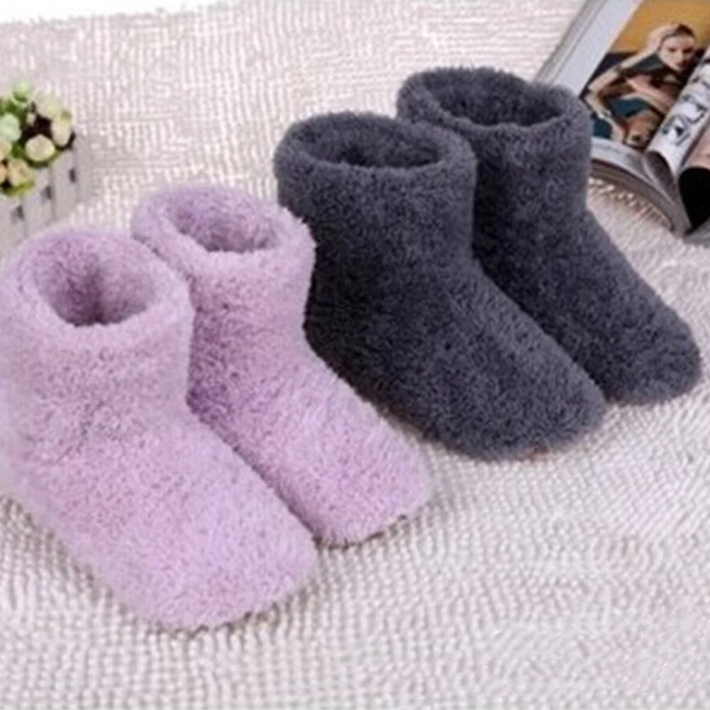Men Women Home Power Saving USB Charger Soft Sole Interface Hiding Foot Warmer Heating Shoes Gift Plush Winter Boot Design | Дом и сад