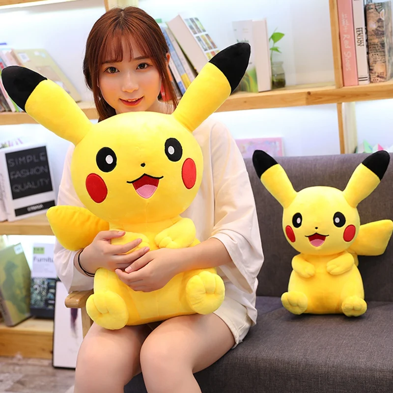 

28-65cm Kawaii Pikachu Plush Toys Cute Soft Toy Cartoon Pikachu Stuffed Animal Plush Doll Nap Pillow Baby Kids Toy Children Gift