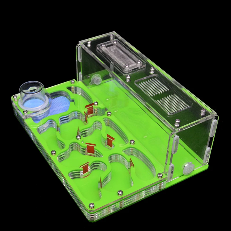 Новинка DIY акриловая плоская муравьиная ферма большое Муравьиное гнездо с площадью кормления муравьиный дом муравьиный Муравей мастерская несколько цветов 15*20*7,5 см